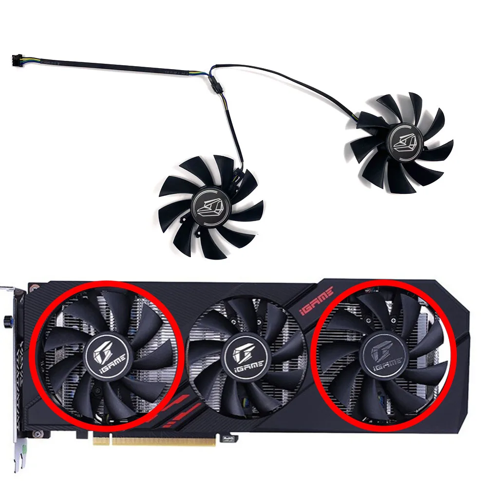 NEW 4PIN 85MM 75MM RTX2060 1660S GPU FAN For Colorful Geforce RTX 2060 Gaming ES Igame Geforce GTX1660 Ti 1660 Ultra Cooling Fan