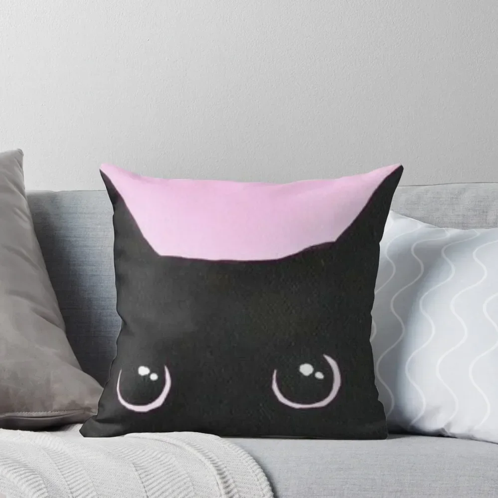 

black cat eyes Throw Pillow Decorative Cushion christmas decorations 2025 pillow