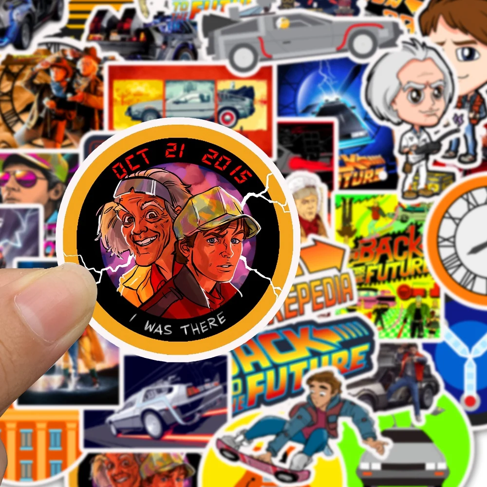 10/30/50PCS Back To The Future Cartoon Stickers Skateboard Motorcycle Luggage Guitar Waterproof Cool Decal Graffiti Stickers