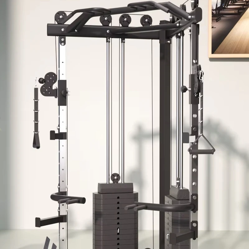 Kit Combinado de Equipamento de Fitness Multifuncional para Uso Comercial: Máquina Smith e Cross Trainer com Estrutura Gantry