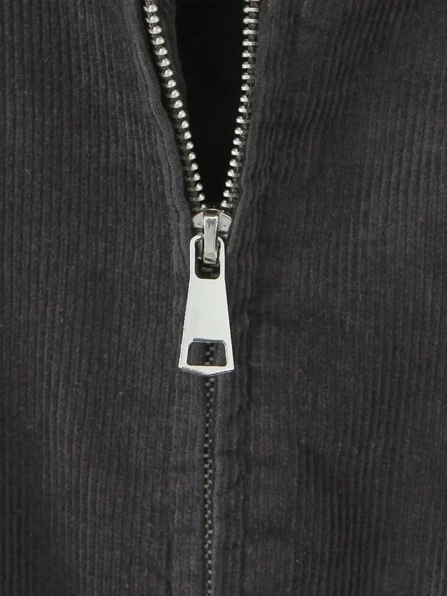 TWOTWINSTYLE Nozioni di base Cappotto alla moda per donna Colletto alla coreana Manica lunga Cerniera impiombata Giacca corta retrò francese Donna Autunno