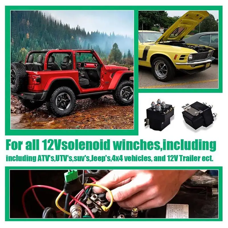 Winch Solenoid Electric Vehicle Winch Relay Winches Replacement Winch Motor Relay Winch Control Box LR4250 Fits 5000-7000 Lb