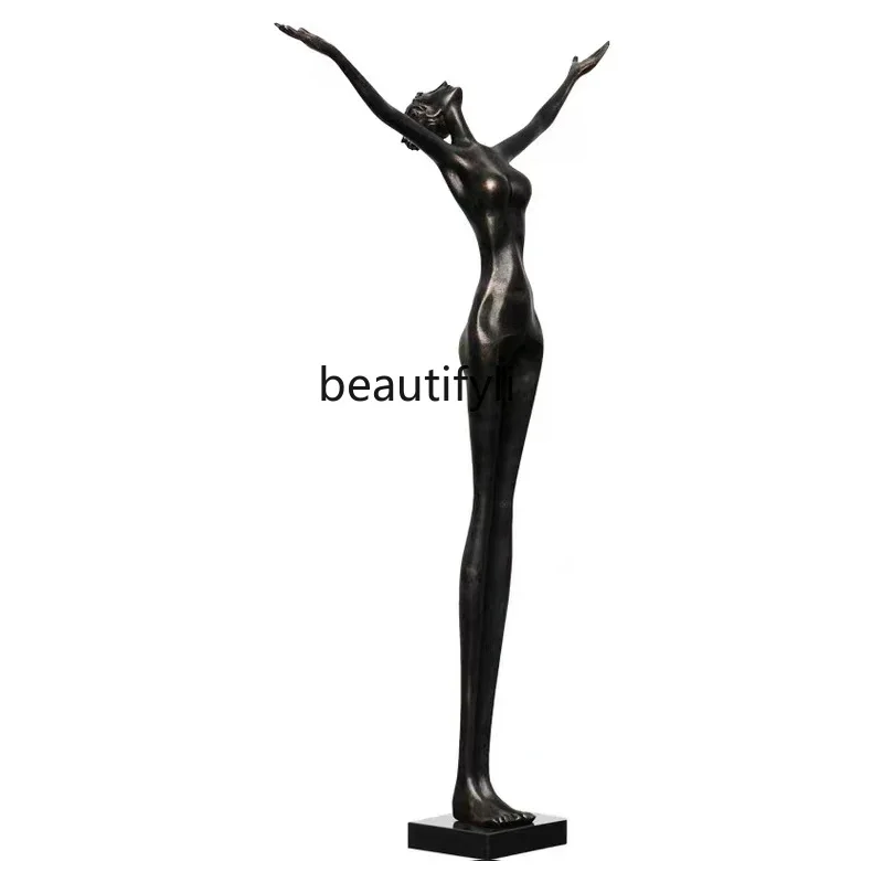 Post-Modern Creative Nordic Humanoid Abstract Art Decoration Sculpture Floor Lamp Lighting Decorative Soft Outfit