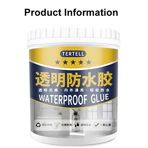 Transparent vattentätt lim Osynligt vattentätt medel Transparent tätningsbeläggning Läckagefritt lim Häftämne Supertätningsmedel 8 best sales vattentät osynlig självhäftande pasta - №7