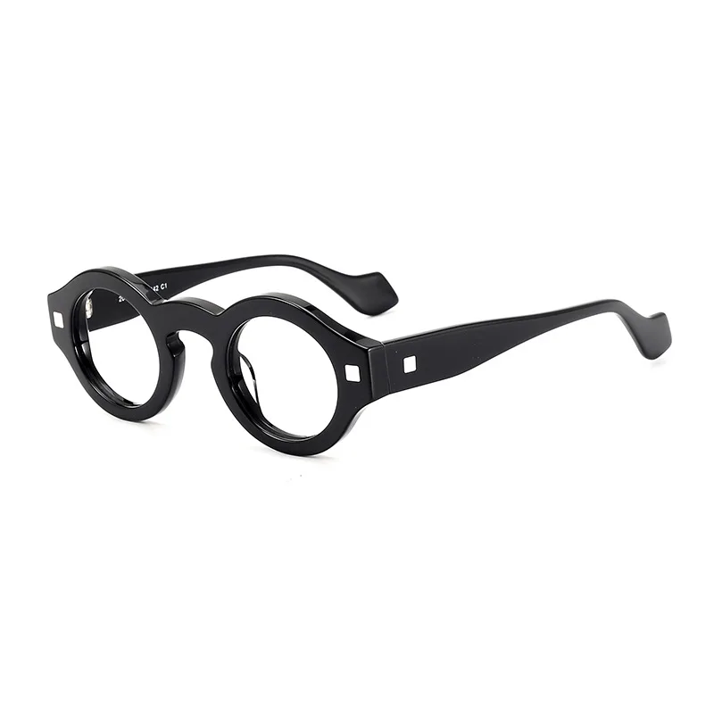 

Japanese Thick Frame Acetate Spectacle Frame Male Retro Round Frame Tortoiseshell Color Personality Myopia Spectacle Frame