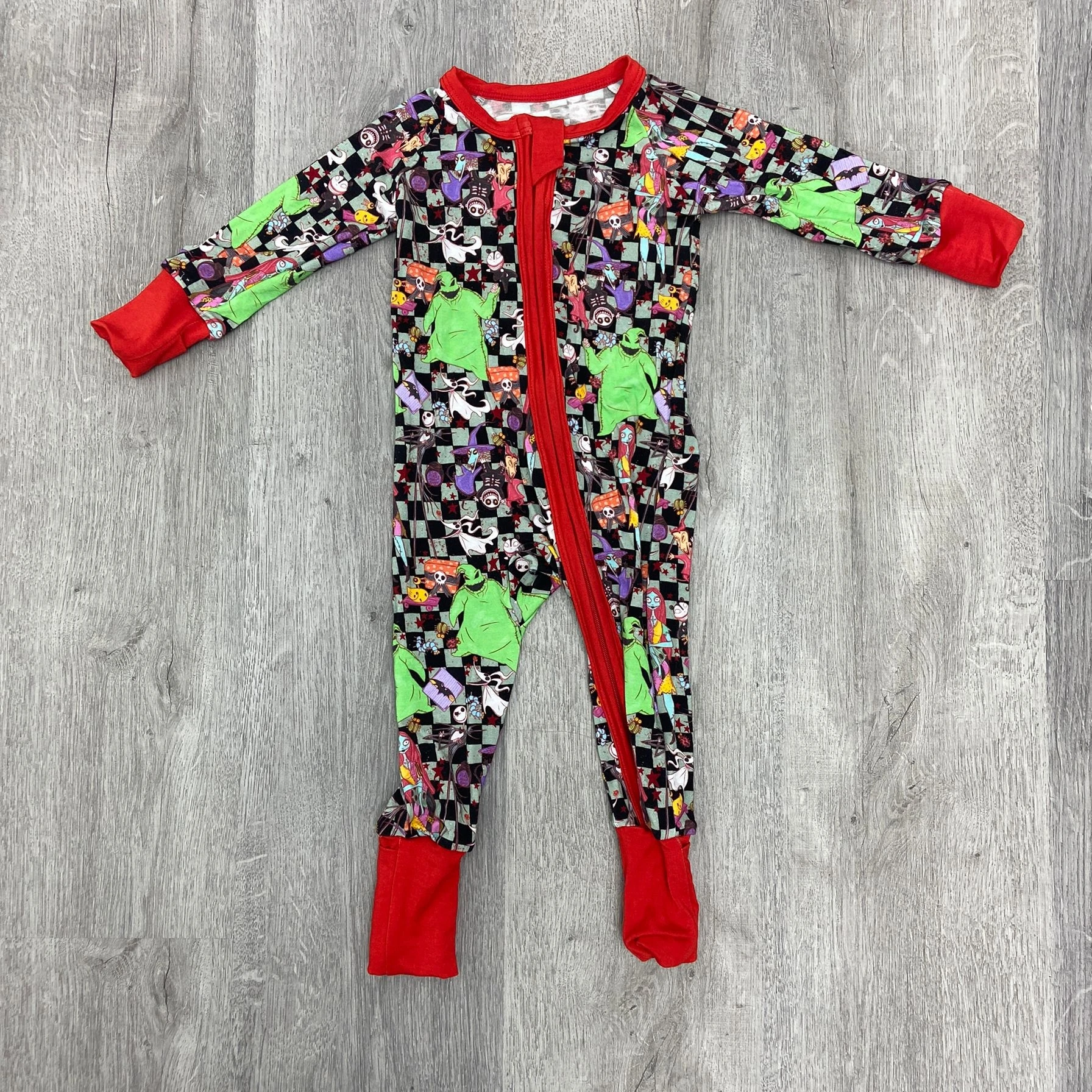 3-6M Ins Infant Boys Bodysuit Spring Autumn Zipper Bamboo Fiber Long Sleeve Baby Boys Romper Newborn Boys Jumpsuit