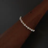 Bague géométrique en argent Sterling 925 plaqué or 14K pour femmes, Zircon scintillant, accessoire de bijoux de fête de mariage exquis et doux 4