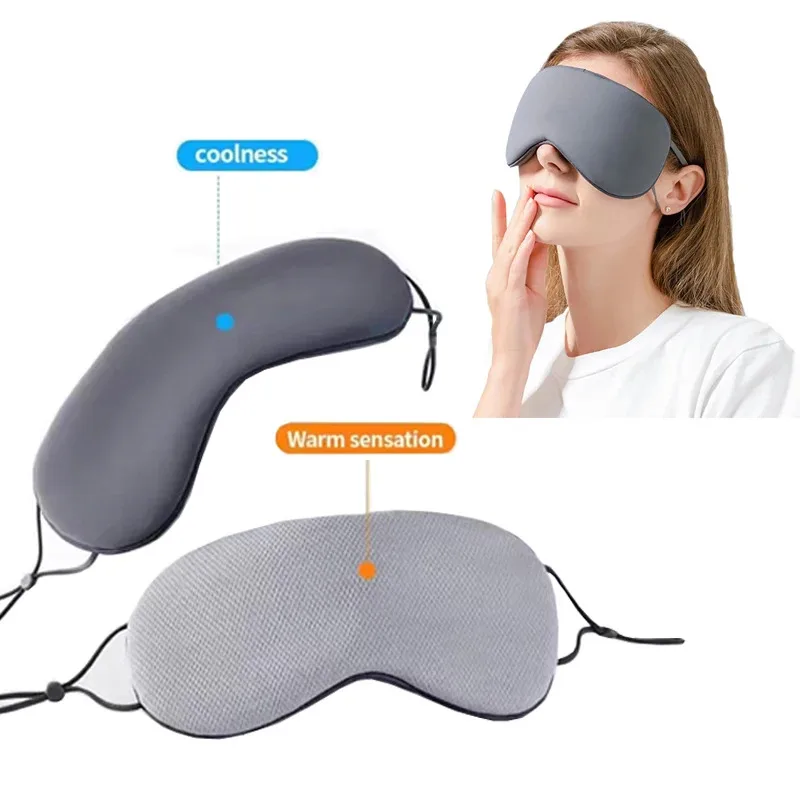 Sleeping Eye Mask Warm And Cool Dual Use Adjustable For Home Sleep Travel  Light Blocking Breathable Eye Cover Blindfold