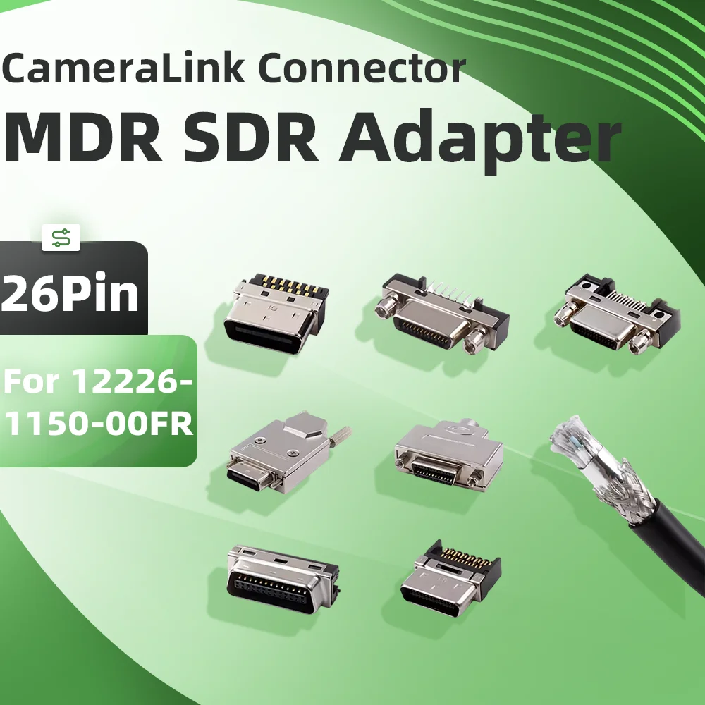 CameraLink Connector MDR SDR Male Female Plug Cable Assembly Board Mount Connector Compatible 12226-1150-00FR 26Pin