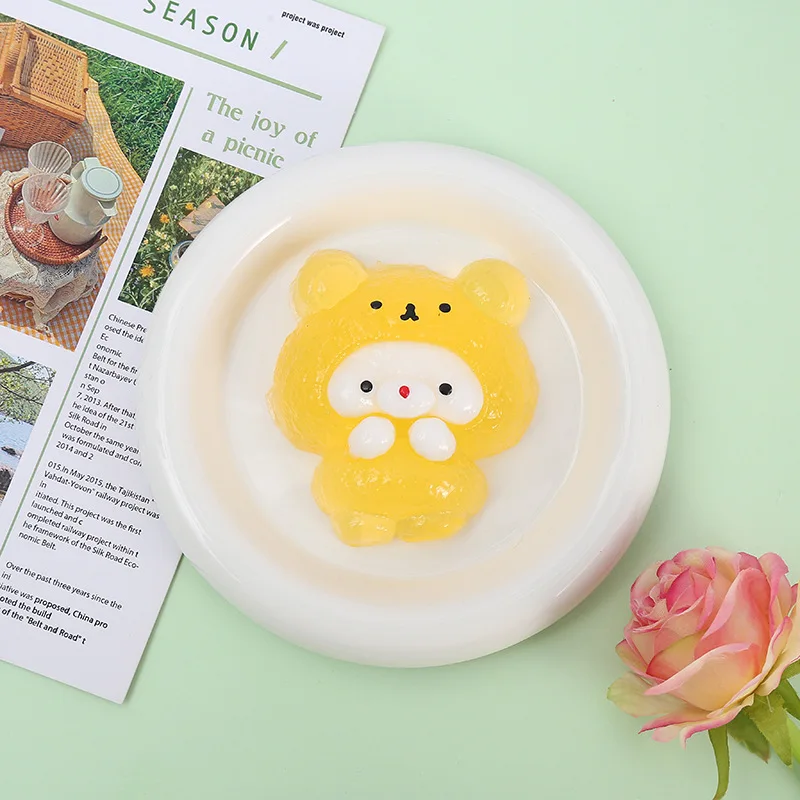 1 pz Spremere Giocattoli Orsetto Simpatico Cartone Animato TPR Materiale Alleviare Lo Stress Giocattolo Regalo Di Compleanno per Ragazzi e Ragazze Agitarsi Giocattoli