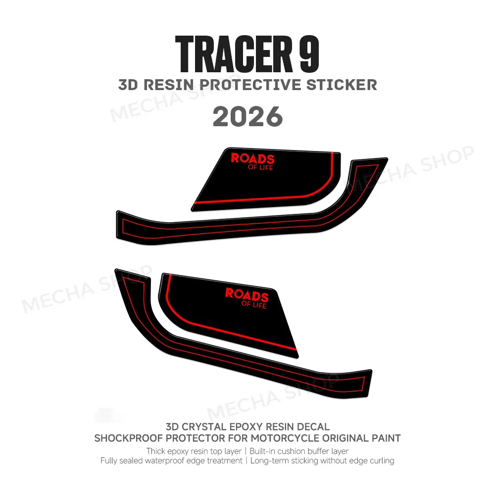 For Tracer 9 2025-2026 Hand Guard Protection 3D Stickers