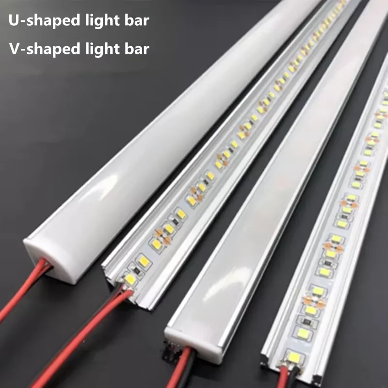 1-30 PCS LED Rigid Strip DC12V 50CM 20 inch SMD5730 36LEDs U/V-Shaped Flat LED Aluminum Channel Rigid Strip for Indoor Lighting