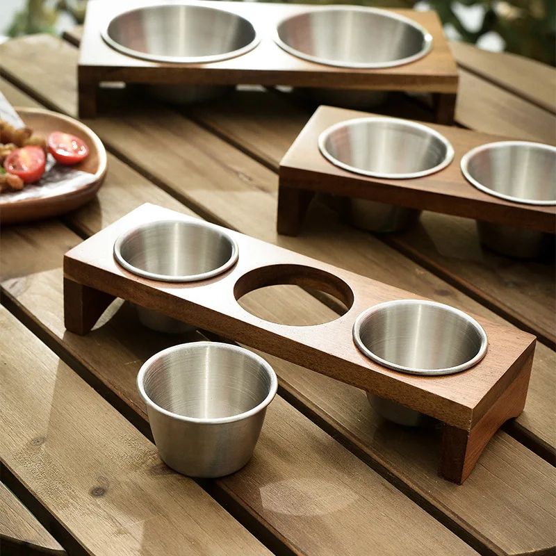 

Набор из 3 роскошных блюдцев из нержавеющей стали в японском стиле, тарелки для соевого соуса/оцта, мини-миски для приправ