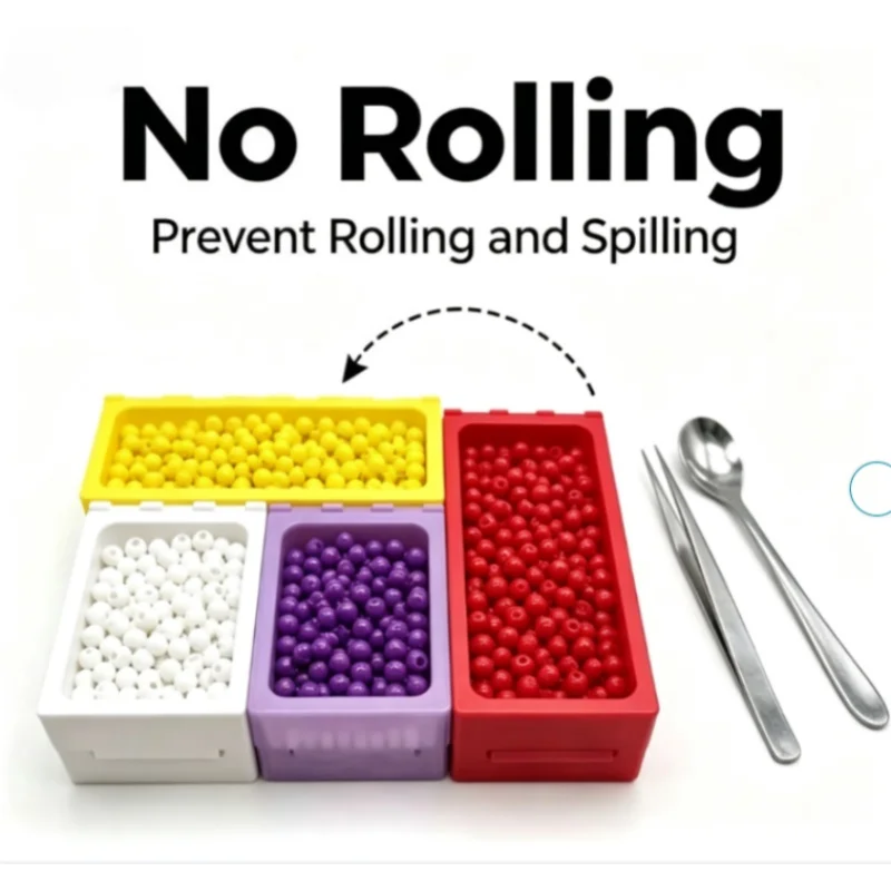 Mini Fuse Beads Sorting Tray Anti-Spill Pallet Scoop Tool Kit for Perler Hama Beads Crafting DIY Handmade Accessories
