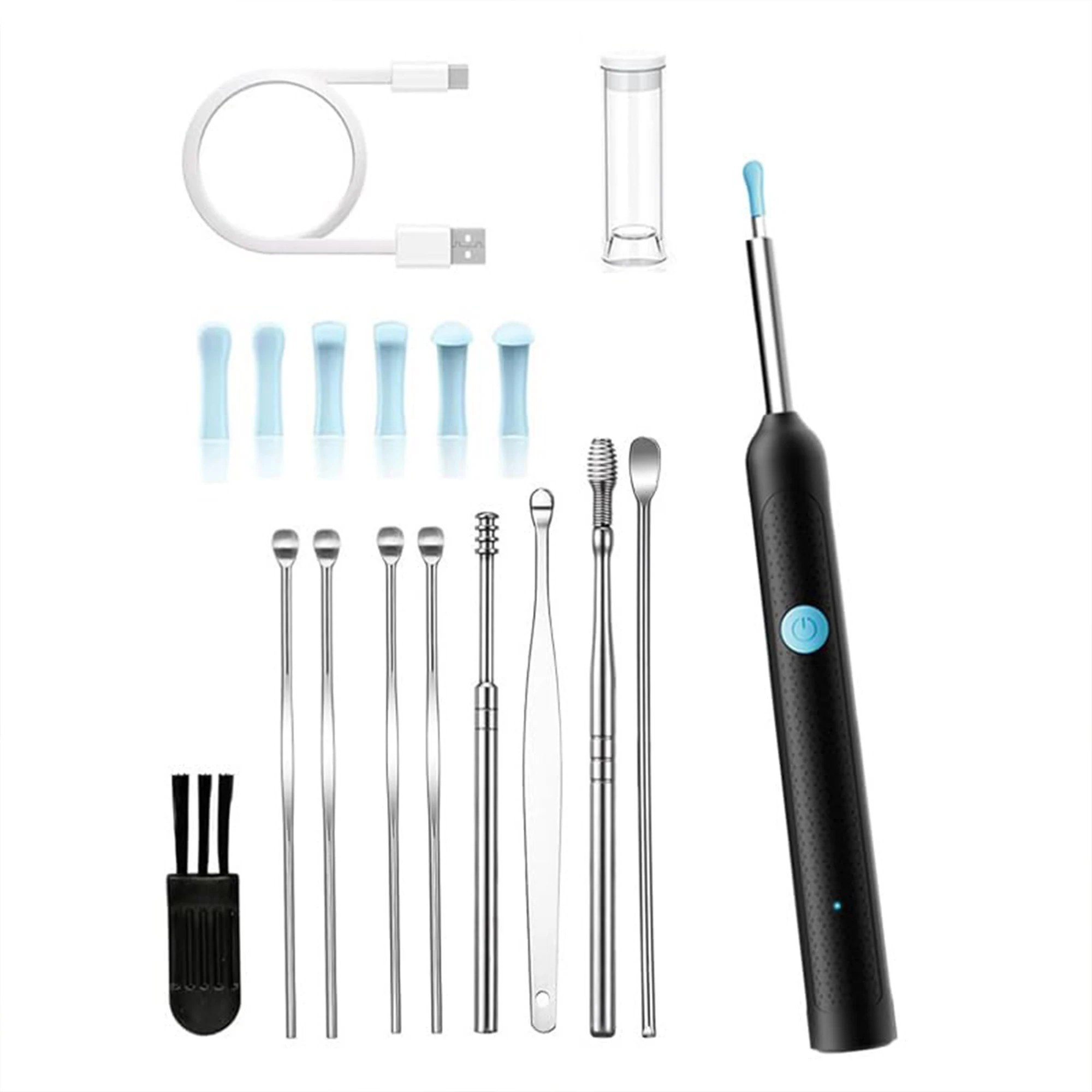 Ear Wax Removal,Ear Cleaner with 1080P CameraSmart Visual Earwax Cleaning Tool8 Pcs Ear Set,6 Ear Scoop Ear Tips Replacement