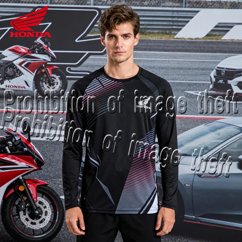 

Honda Autumn and Winter Sports Long Sleeved Shirt Men's Motorcycle Riding Base Shirt Men's Daily Commuting Casual Versatile Top