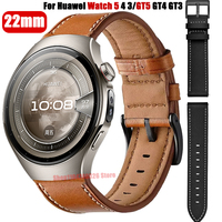 22mm Retro Leather Strap For Huawei Watch 5 4 3 Pro 46mm Bracelet For Huawei Watch GT 5/5 Pro GT4 GT3/3Pro GT2/2E/2Pro Wristband