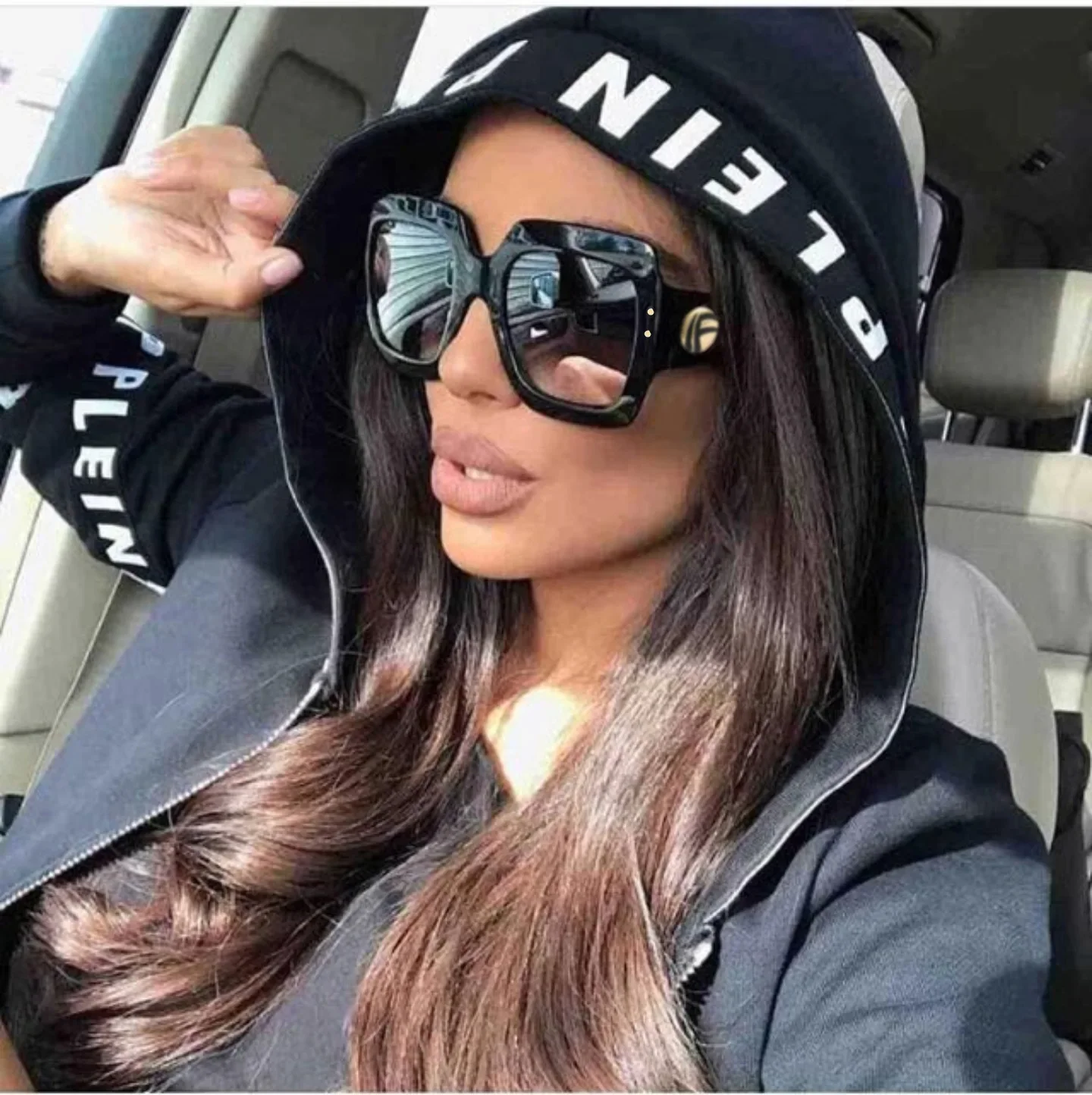 New Arrival Women Square Luxury Sunglasses Oversize rayed Unique Clear Female Sun Glass Eyeglasses Big 2023 bling Brand Designer