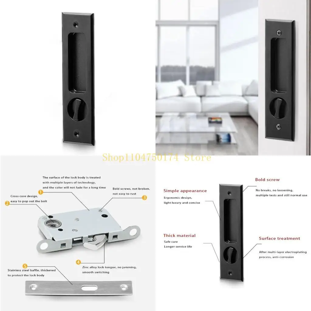 

Door Lever Square Sliding Door Handle Closet Locking Door Lever for Bedroom top sale