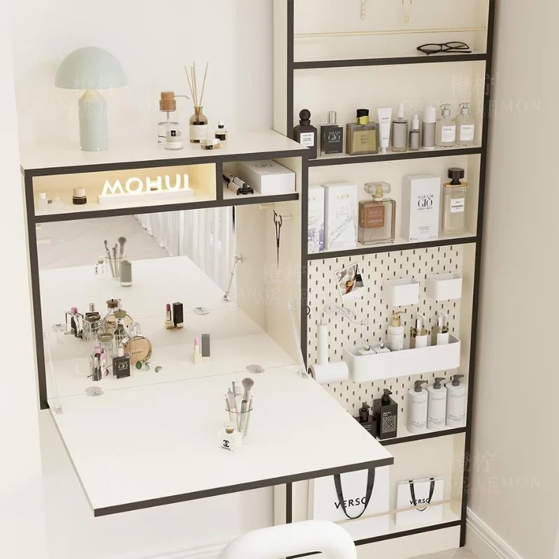 lemon French dresser storage cabinet, combined with modern simple bedroom, entrance partition integrated jewelry cabinet