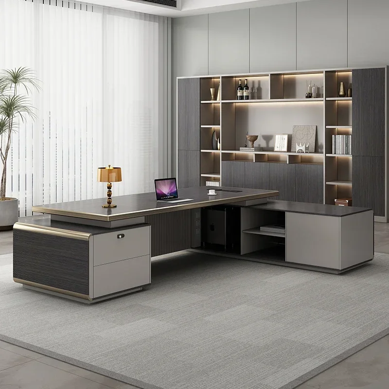 

Роскошный современный компьютерный стол L-образный шкаф L-образный компьютерный офисный стол-органайзер Executive Ящики Мебель Escritorio