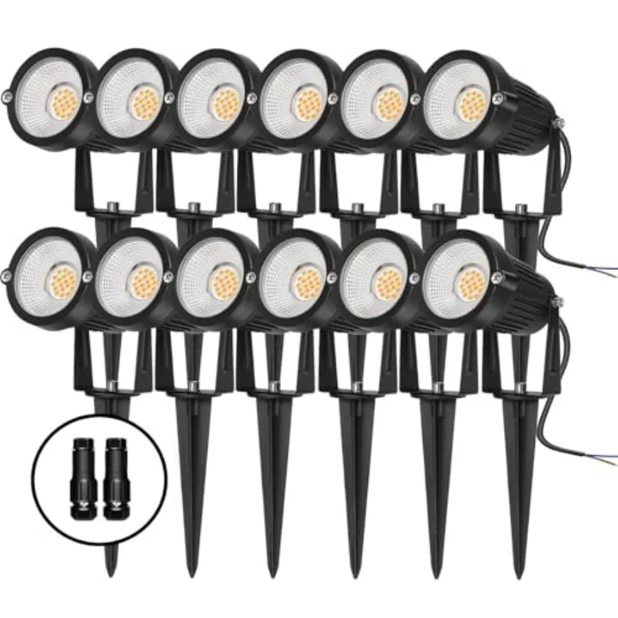 

Низковольтные ландшафтные светильники для улицы: 7W 700LM LED-освещение для сада, двора, дорожек с разъемами, 12V 24V 2700
