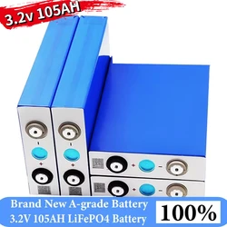 3.2V 105AH 100% LiFePO4 Battery EVE Rechargeable Battery Class A Busless for DIY 12V 24V 48V Lithium Battery Pack Free Shipping