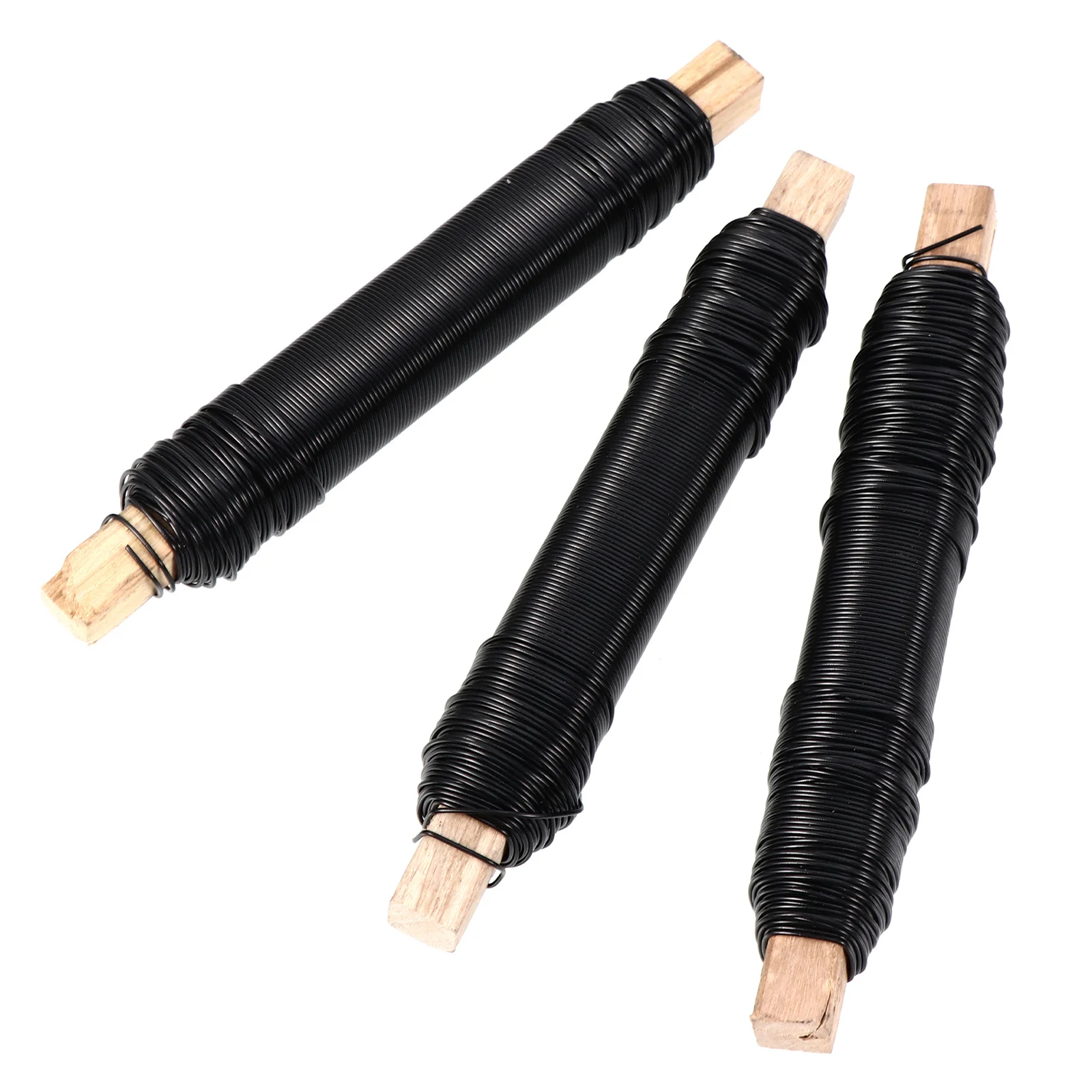 Bouquet de fleurs en fil de fer revêtu, 3 pièces, fils de cravate pour Simulation de tiges de fleurs, projets artisanaux de jardinage, fils de peinture métallique