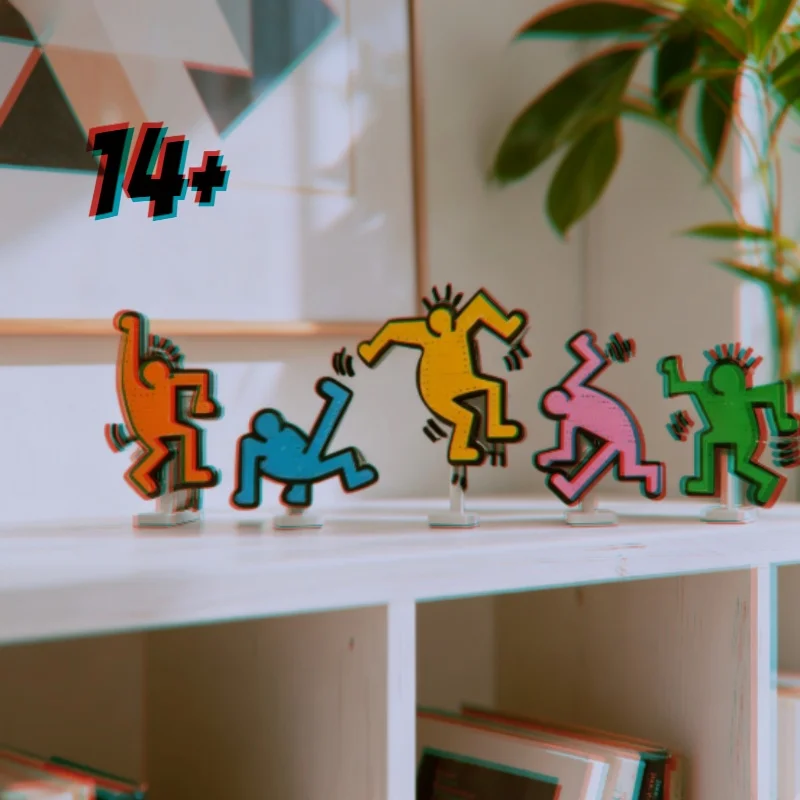 

In Stock Creative DIY Assembly Bricks Art Keith Dancing Figures Model Building Blocks for Kids Birthday Christmas Gifts