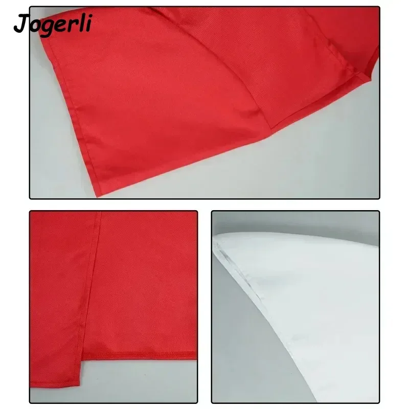 Jogerli Fox Spirit Matchmaker Tu Shan Red Anime Cos أزياء تنكرية للهالوين للنساء شعر مستعار من القماش للعب الأدوار