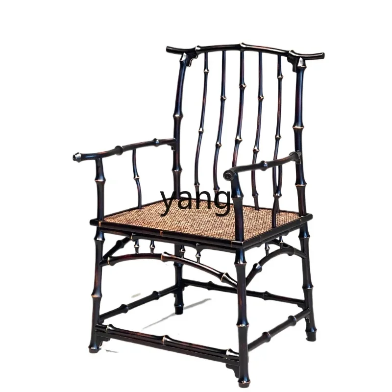 LTT Ming-style Beiguan hat chair handmade original bamboo antique four-early Taishi chair main bubble chair