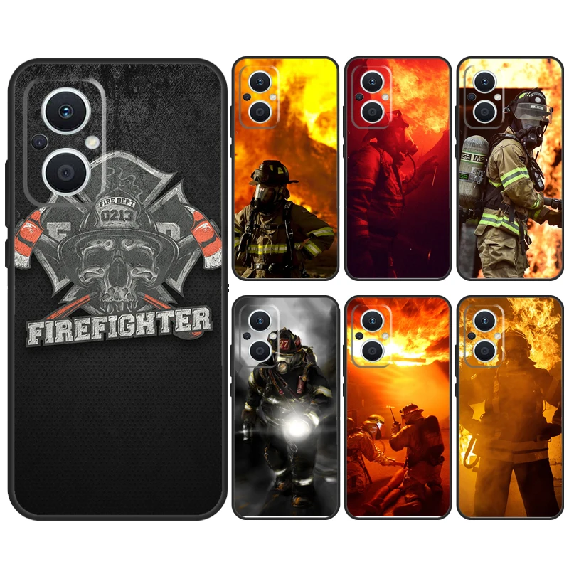 Firefighter Heroes Case For OPPO Reno 4Z 5Z 8T 8 10 Pro 4 5 6 7 Lite OPPO Find X6 Pro X3 X2 Neo X5 Lite Cover