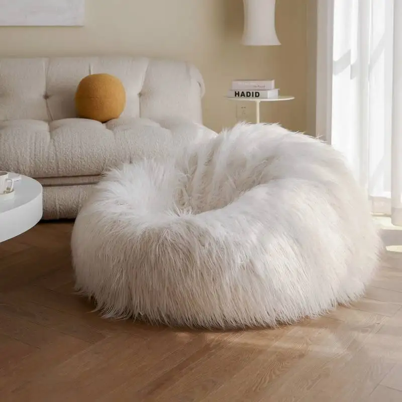 الفتيات البيج الكبير أريكة بنمط حقيبة الفول حشو كبير المتسكع العظام الأريكة نفخة أريكة بنمط حقيبة الفول غرفة المعيشة موبليس Sitzsack أثاث المنزل