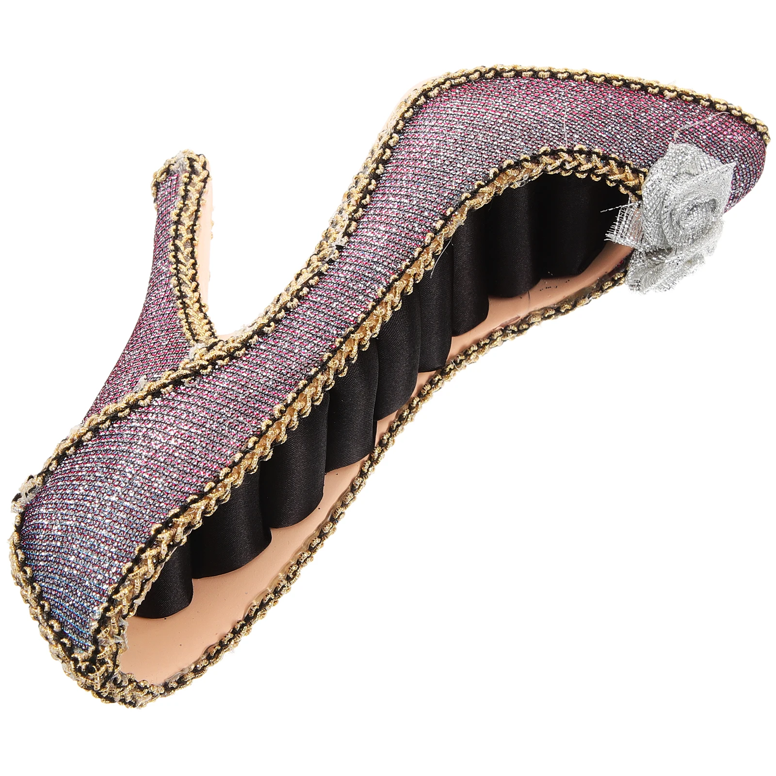 

Elegant High Heel Ring Holder Jewelry Display Stand Earring Organizer Trinket Holder Resin Cloth Material Easy Assembly Durable