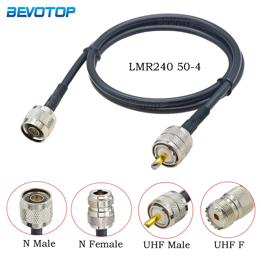 Image of LMR240 Kabel N Stecker/Buchse auf UHF Stecker/Buchse RF Stecker 50 Ohm 50-4 Pigtail LMR-240 RF Koaxial Jumper 4G 5G LTE Verlängerungskabel