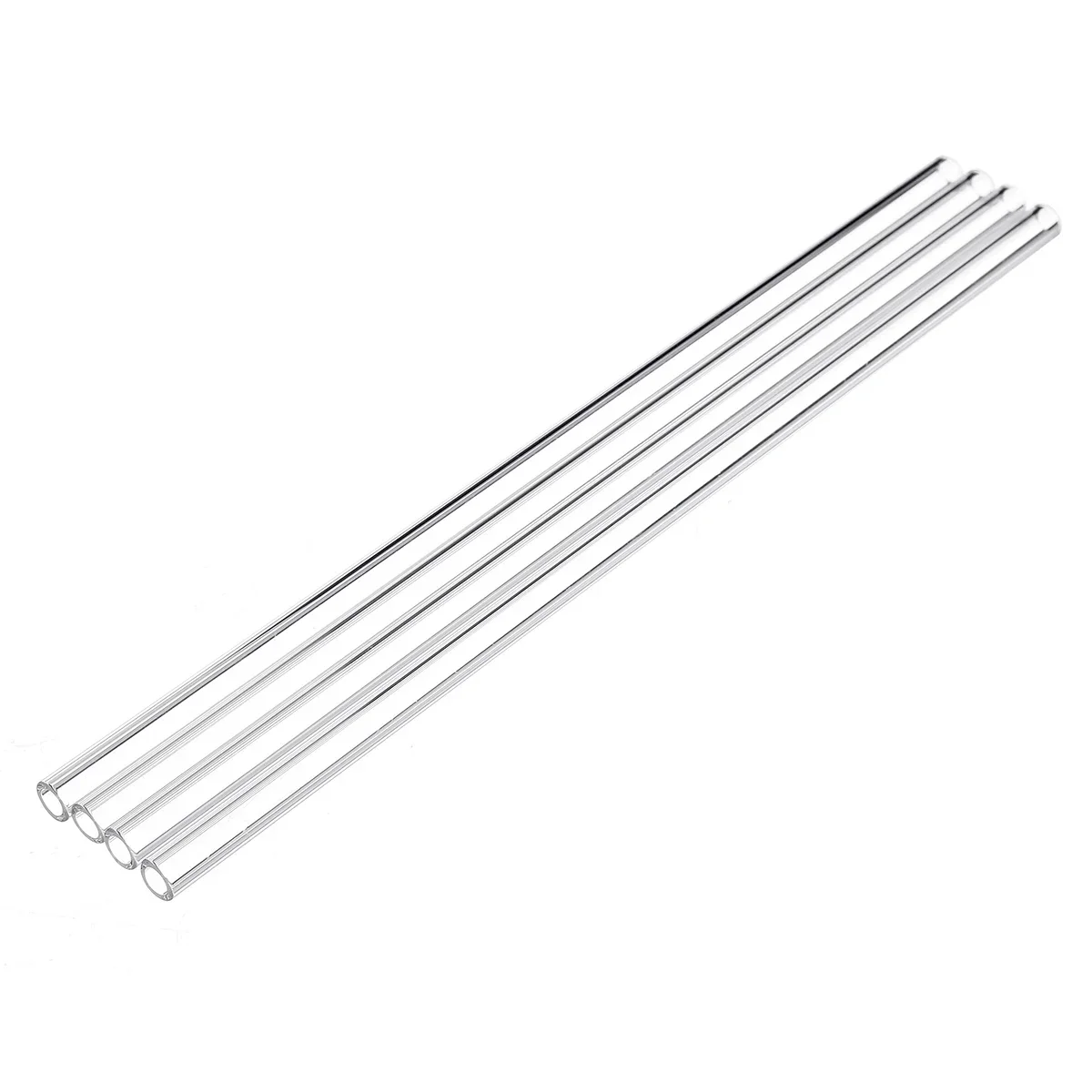 4Pcs 250mm OD 8mm 1.5mm Thick Wall Borosilicate Glass Blowing Tubes Lab