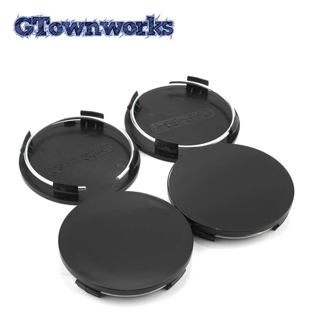 GTownworks 4pcs 59.5mm OD 55.5mm ID Car Wheel Center Hub Caps Covers Auto Replacement Parts Tire Rim Cover Protector Decorations