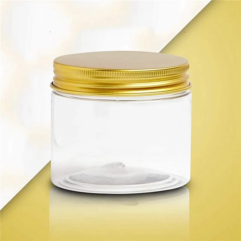 【MUST-HAVES】 Tarro de plástico de 12 piezas con tapa, tarro transparente con tapa, tarro de plástico Mason, contenedor de almacenamiento de cosméticos, almacenamiento de limo J