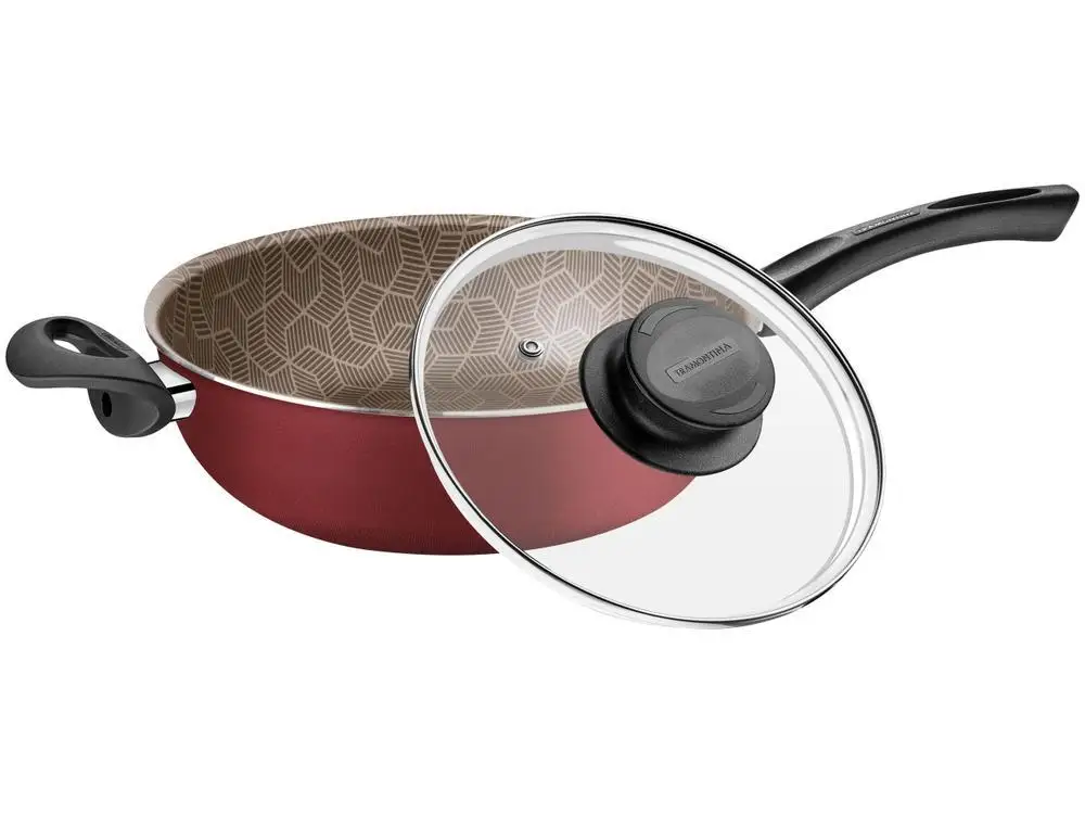 Paris Red Aluminum Tramontina Nonstick Frying Pan 26cm