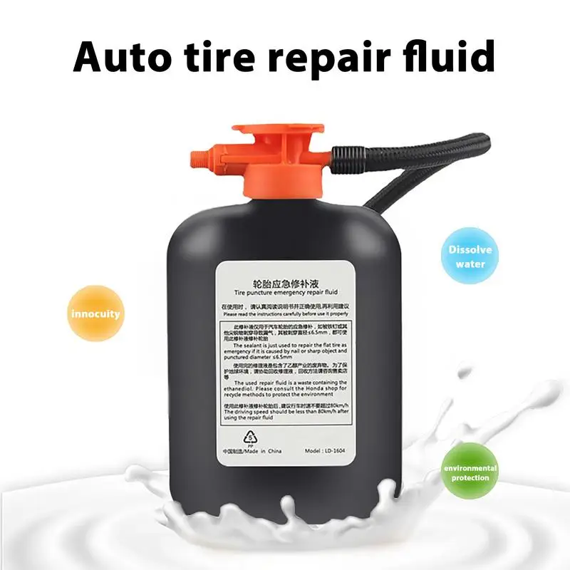 Car Tire Repair Fluid Liquid Quick Fixing Tire Sealant Repair Fluid 450ml With American Style Valve Professional Tire Repair