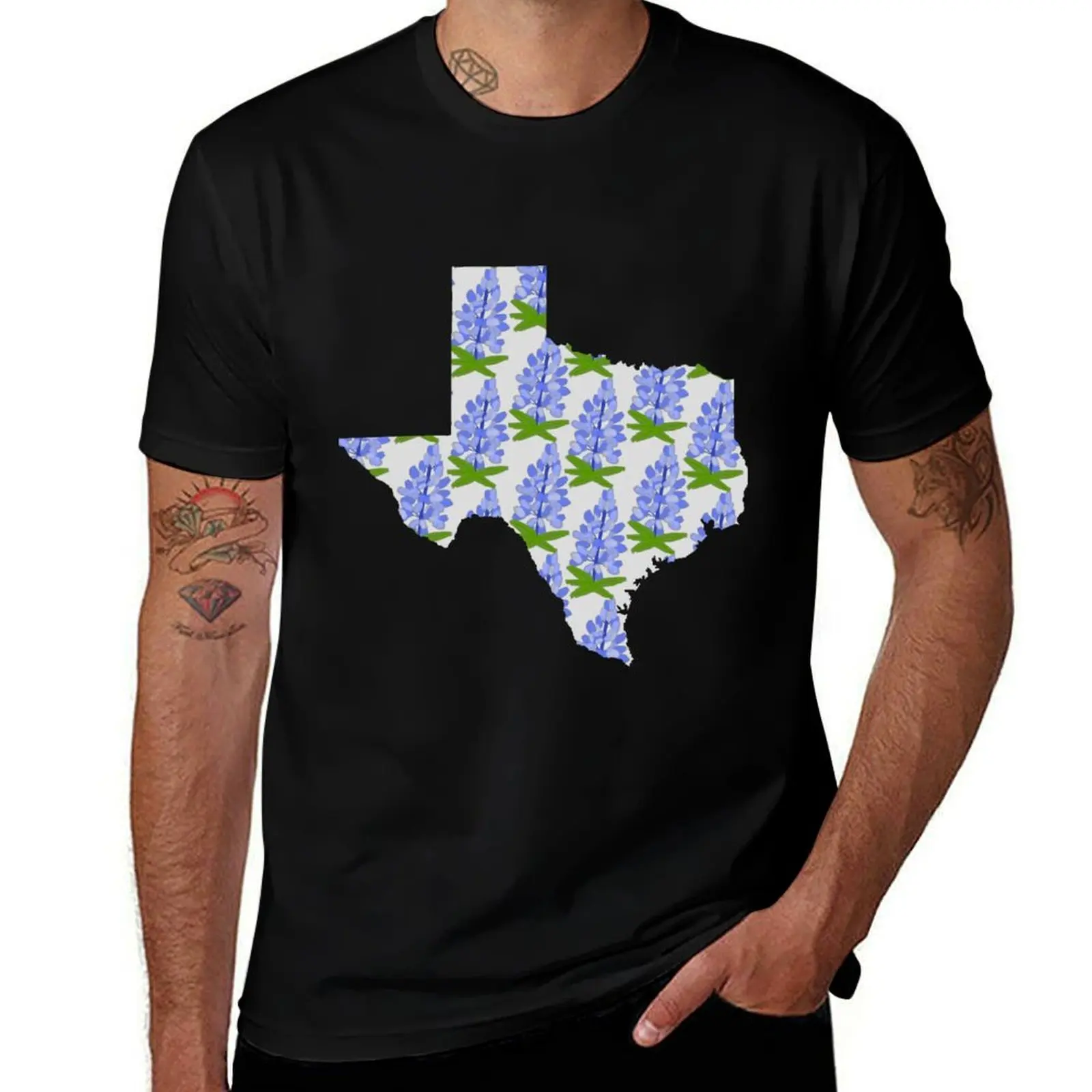 Texas Bluebonnets T-Shirt Summer Fashion Casual Tee Shirt
