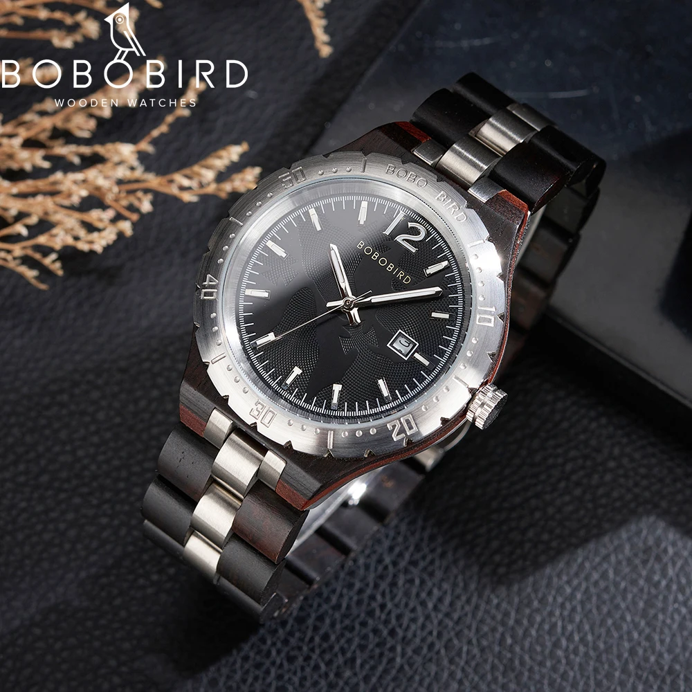 Custom Wood Watch for Dad Boyfriend Gift Personalized Engraved Text Groomsmen Quartz Wristwatch Support Dropshipping