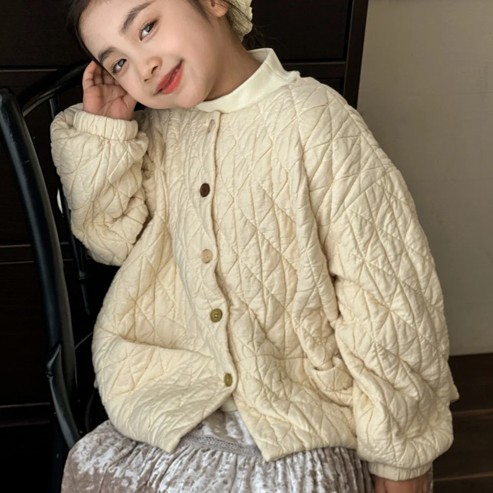 

Children's Cotton Jacket 2025 Winter New Korean Version Girls' Thick Warm Jacket Fashion and All-match Kids Clothes
