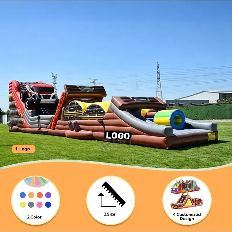 Giant Commercial Bounce House Adult Game Obstacle Course Kids Sports Activities Inflatable Obstacle Course Inflatable for