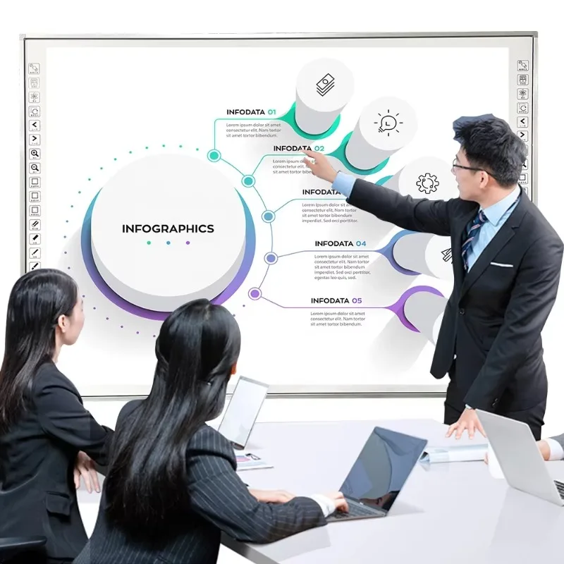 Support OEM service Multi-touch writing Smooth interactive smart whiteboard