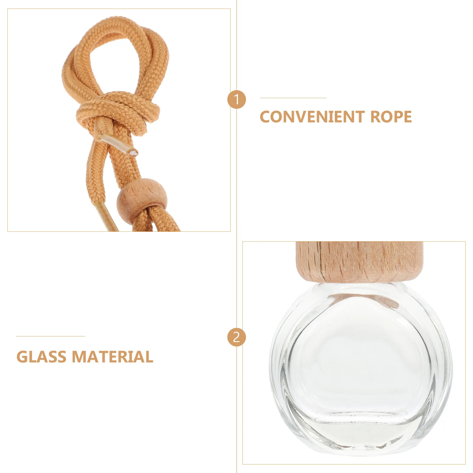 10Pcs Car Perfume Diffuser Hanging Bottles Transparent Refillable Essential Oil Bottles Empty Perfume Bottle Air Freshener
