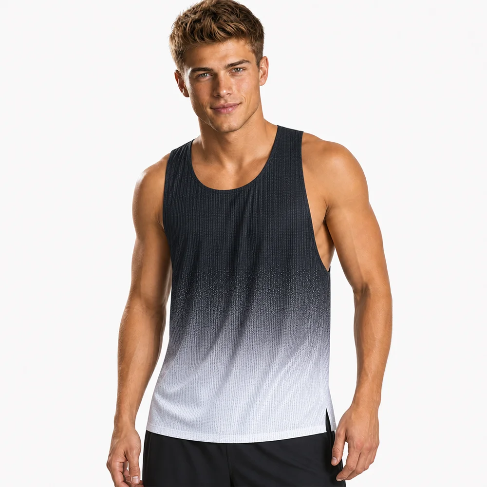 Men's Ultra Light Quick Dry Sleeveless Tank Top Breathable Anti-Friction Marathon Singlet for Gym Yoga Running Workout