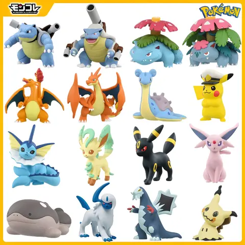 Oryginalny Takara Tomy Pokemon Venusaur Blastoise Charizard Figurka Zabawki Anime Pikachu Umbreon Vaporeon Charcadet Model Lalki Prezenty