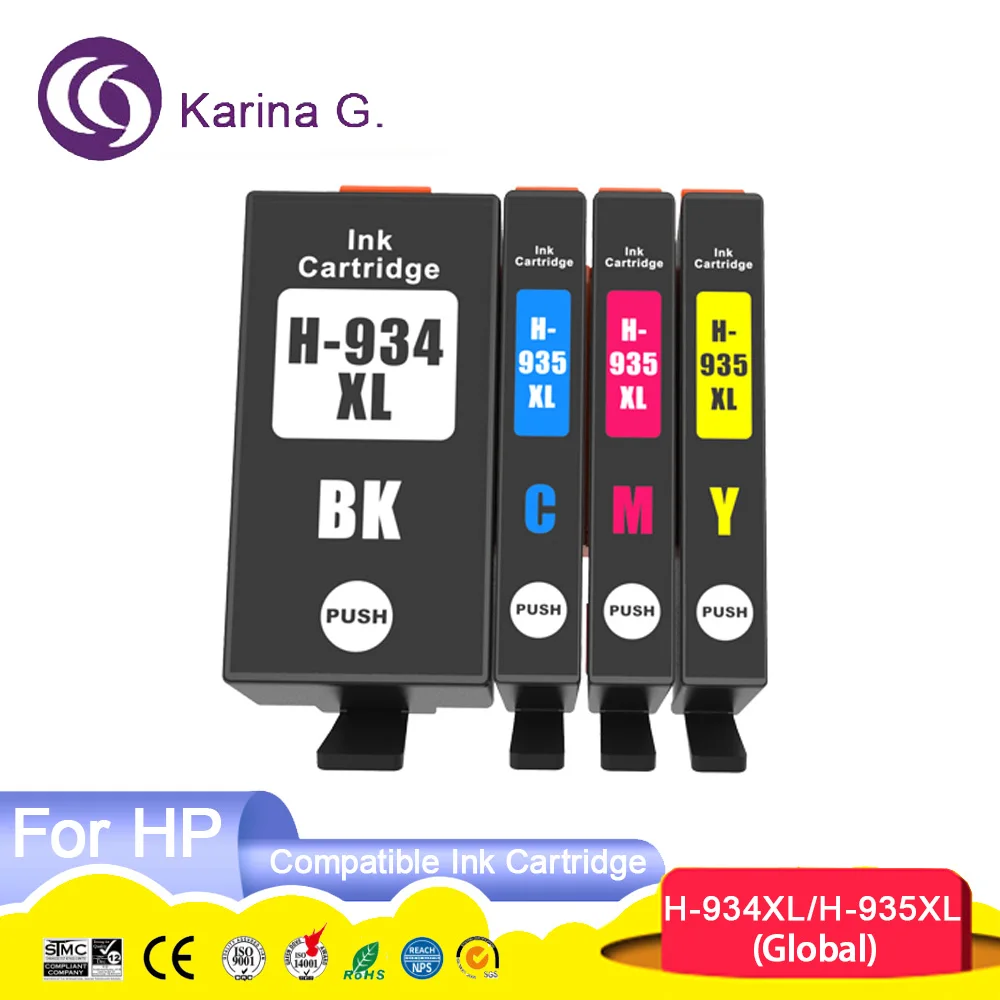 934XL 934 935 XL 935XL Premium Color Compatible InkJet Ink Cartridge For HP934 For HP Officejet pro 6835 6830 6230 6820 Printer