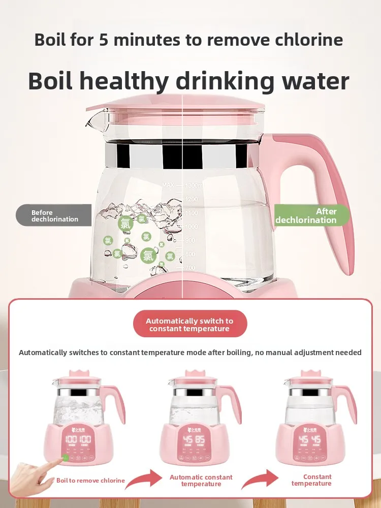 

Constant Temperature Electric Kettle, Automatic Thermal Insulation Integrated Glass Brewer for Teapot